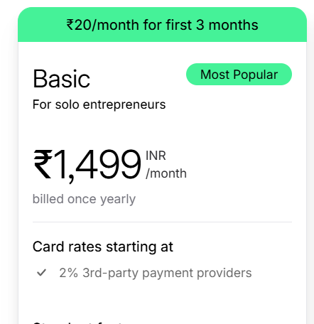 Shopify Basic Plan